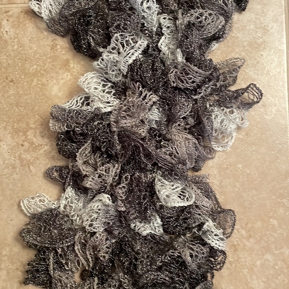 Crocheted Ruffled Scarf - Picture 3 of 3